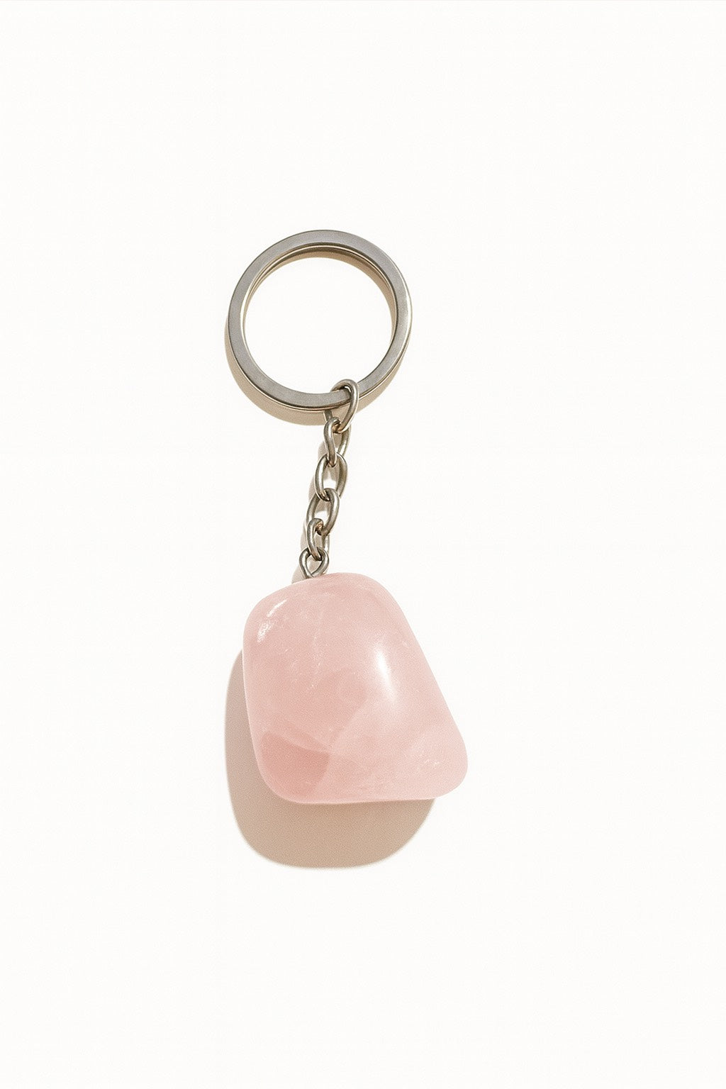 Porte-Clés Quartz rose - Pierre roulée